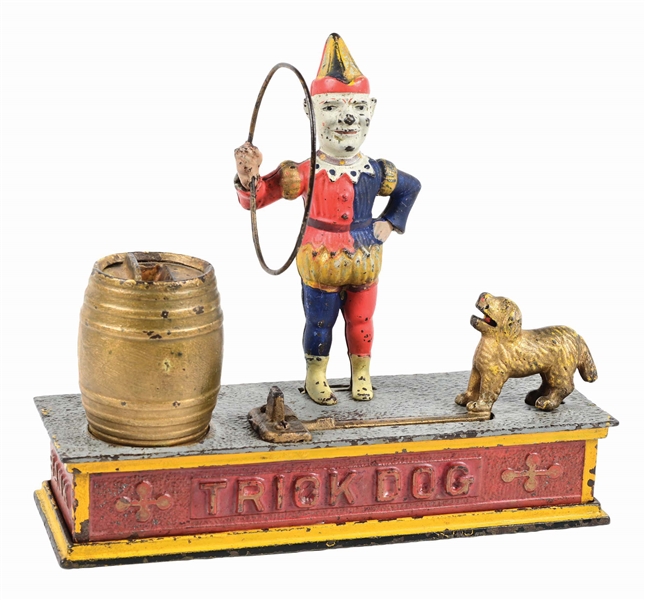 SHEPARD HARDWARE TRICK DOG CAST IRON MECHANICAL BANK