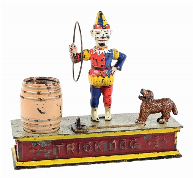 SHEPARD HARDWARE TRICK DOG CAST IRON MECHANICAL BANK