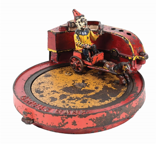 SHEPARD HARDWARE CIRCUS CAST IRON MECHANICAL BANK 