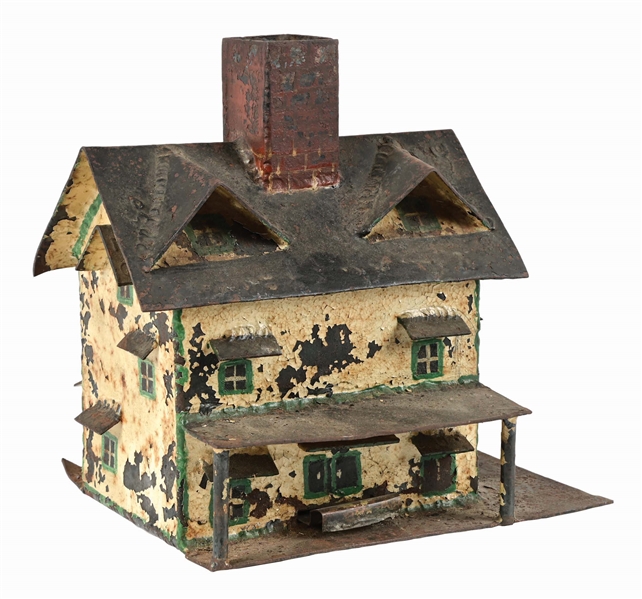 EARLY TIN BUILDING STILL COIN BANK