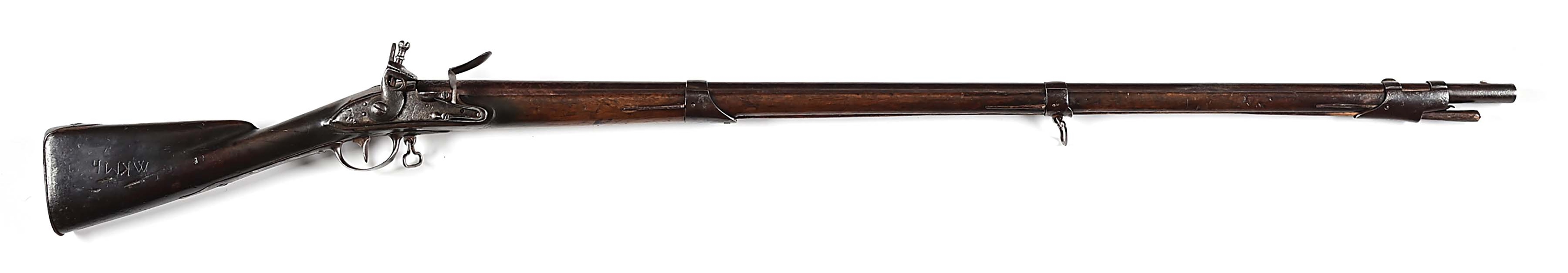 (A) RARE US SURCHARGED FRENCH ST. ETIENNE MODEL 1774 FLINTLOCK MUSKET.