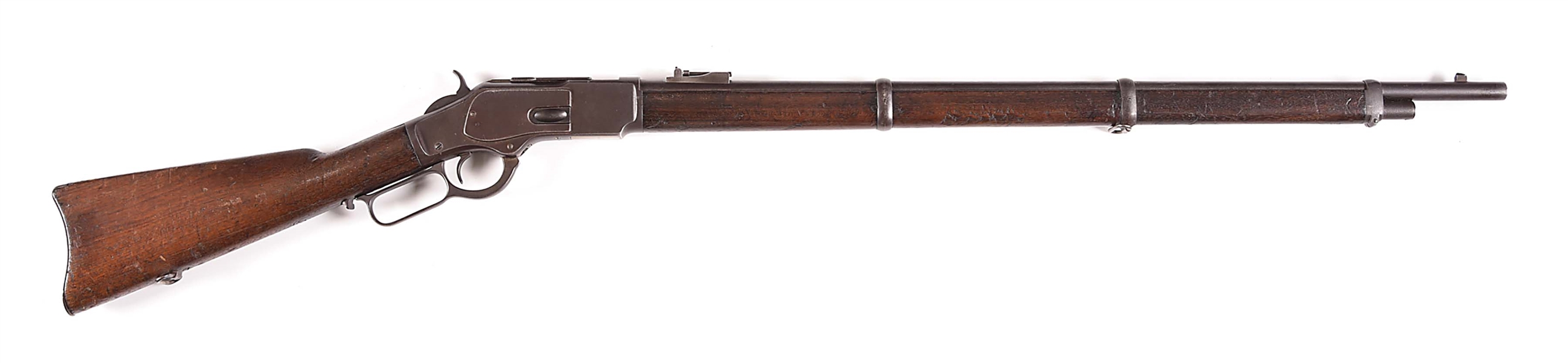 (A) WINCHESTER MODEL 1873 LEVER ACTION MUSKET.