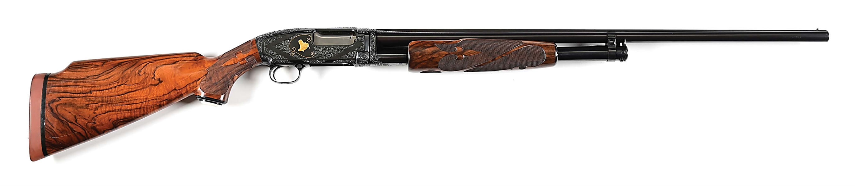 (C) UPGRADED WINCHESTER MODEL 12 28 GAUGE SLIDE ACTION SHOTGUN.