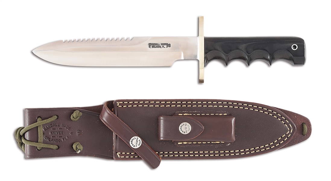 RANDAL MODEL 14 ATTACK SAWBACK KNIFE.