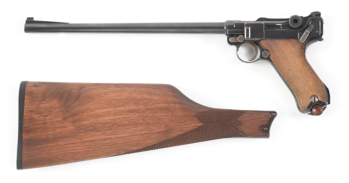 (C) DWM MODEL 1920 NAVY COMMERCIAL LUGER CARBINE WITH STOCK AND CASE.