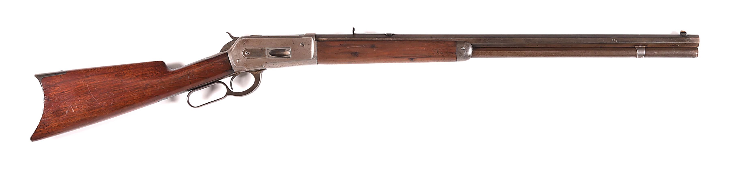 (A) WINCHESTER MODEL 1886 LEVER ACTION RIFLE IN .45-90 WCF