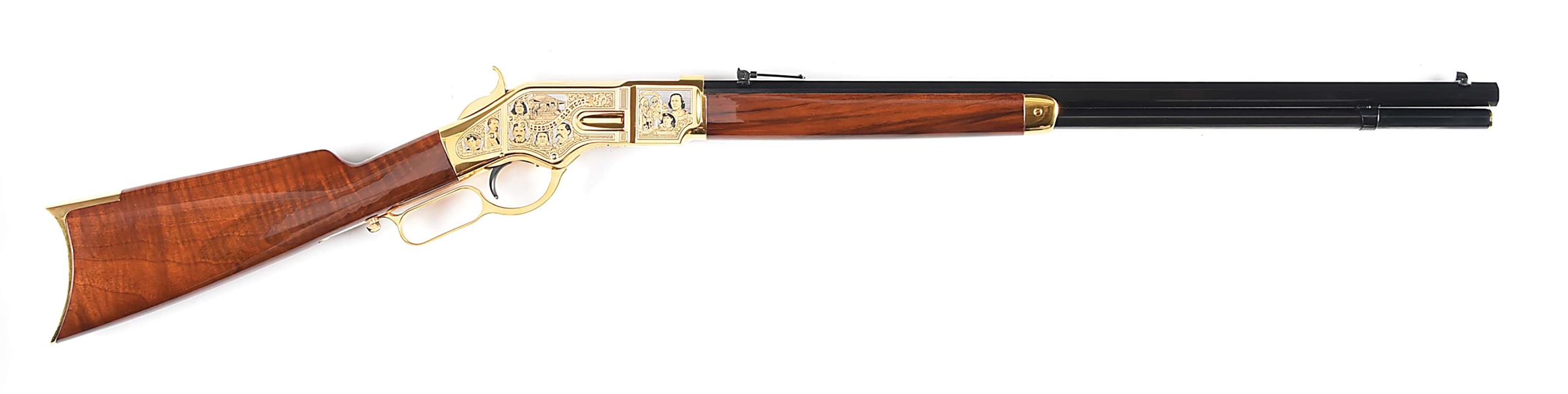 (M) LEGENDS OF THE OLD WEST COMEMMORATIVE TAYLORS & CO. UBERTI MODEL 66 LEVER ACTION RIFLE.