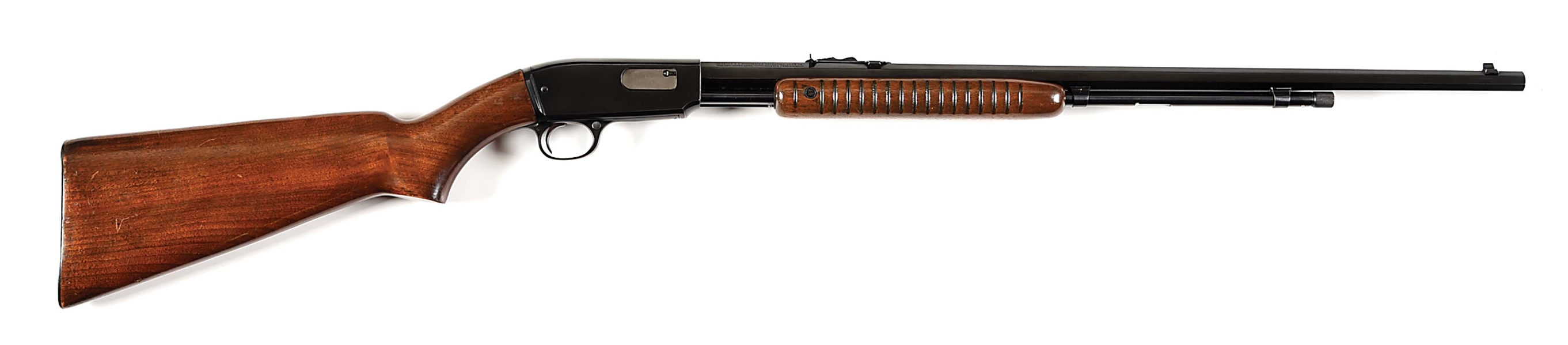 (C) WINCHESTER MODEL 61 SLIDE ACTION RIFLE WITH OCTAGONAL BARREL.