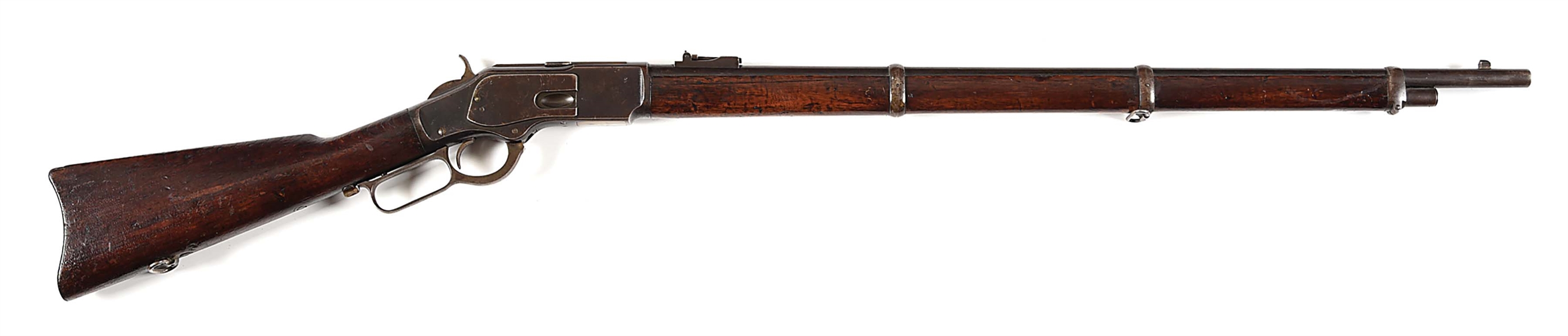 (A) WINCHESTER MODEL 1873 LEVER ACTION MUSKET.