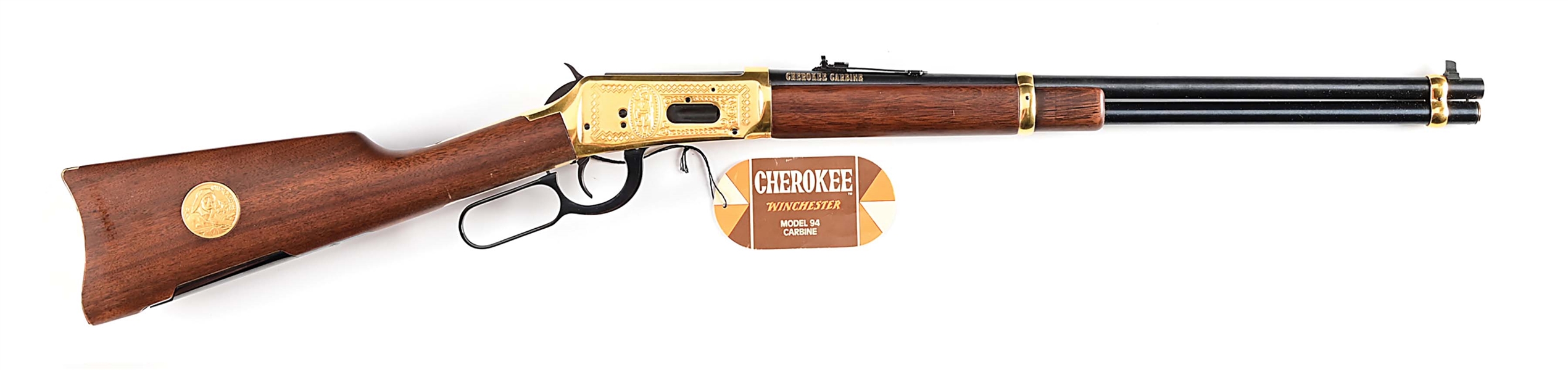 (M) CHEROKEE COMEMMORATIVE WINCHESTER MODEL 94 SADDLE RING CARBINE.