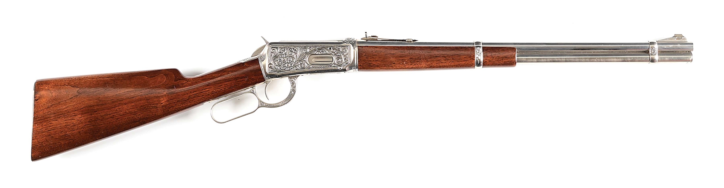 (C) PRE WAR ENGRAVED WINCHESTER MODEL 94 LEVER ACTION CARBINE.