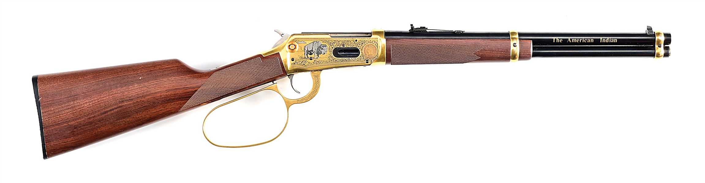 (M) THE AMERICAN INDIAN TRIBUTE WINCHESTER MODEL 94AE LEVER ACTION CARBINE IN .45 COLT.