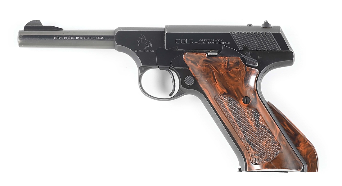 (C) BOXED  2ND SERIES COLT WOODSMAN SEMI AUTOMATIC SPORT MODEL  PISTOL.