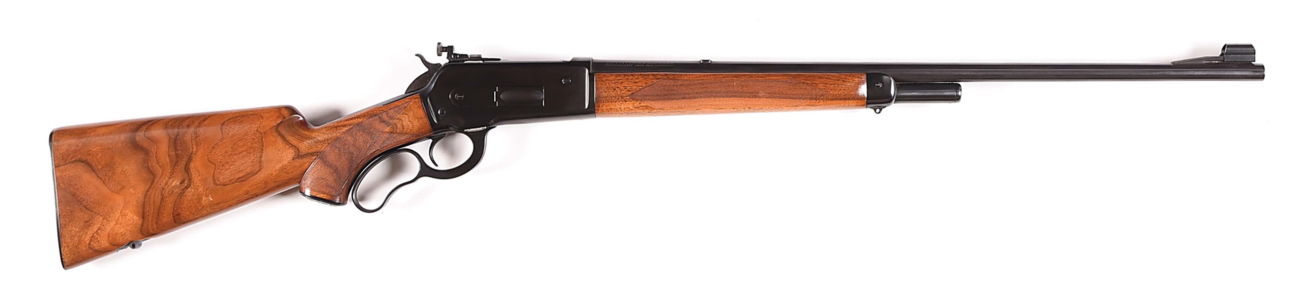 (C) PRE-WAR WINCHESTER MODEL 71 LEVER ACTION RIFLE IN DELUXE CONFIGURATION.