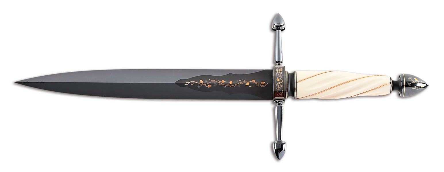 DR. FRED CARTER CUSTOM ENGRAVED ART DAGGER.