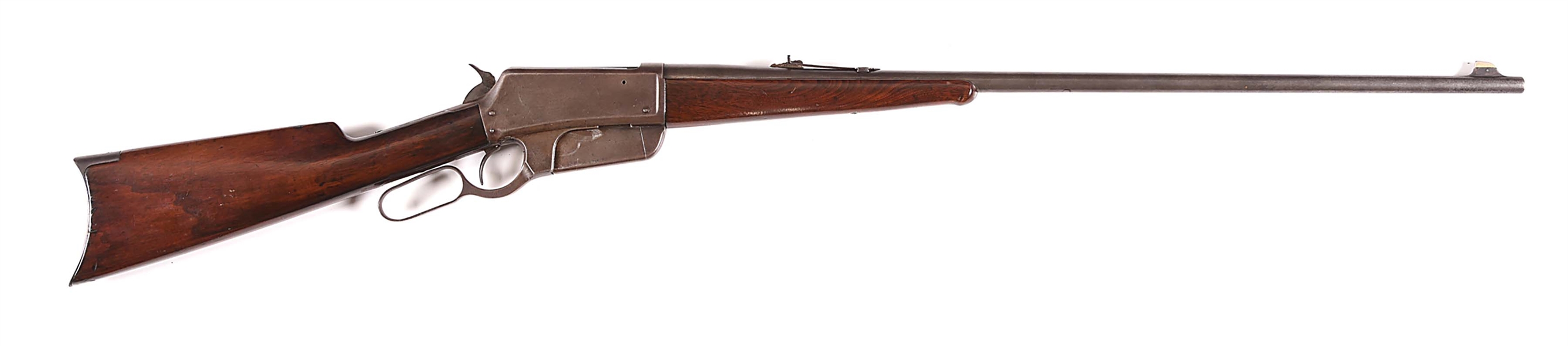 (A) FLAT SIDE WINCHESTER MODEL 1895 LEVER ACTION RIFLE (1897).