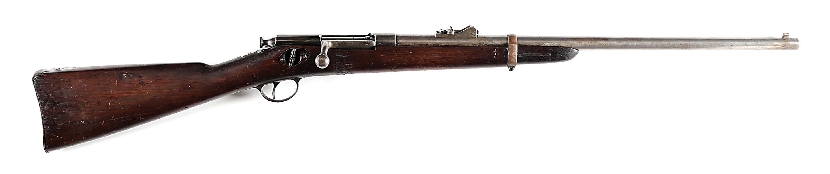 (A) US WINCHESTER-HOTCHKISS MODEL 1879 BOLT ACTION CARBINE.