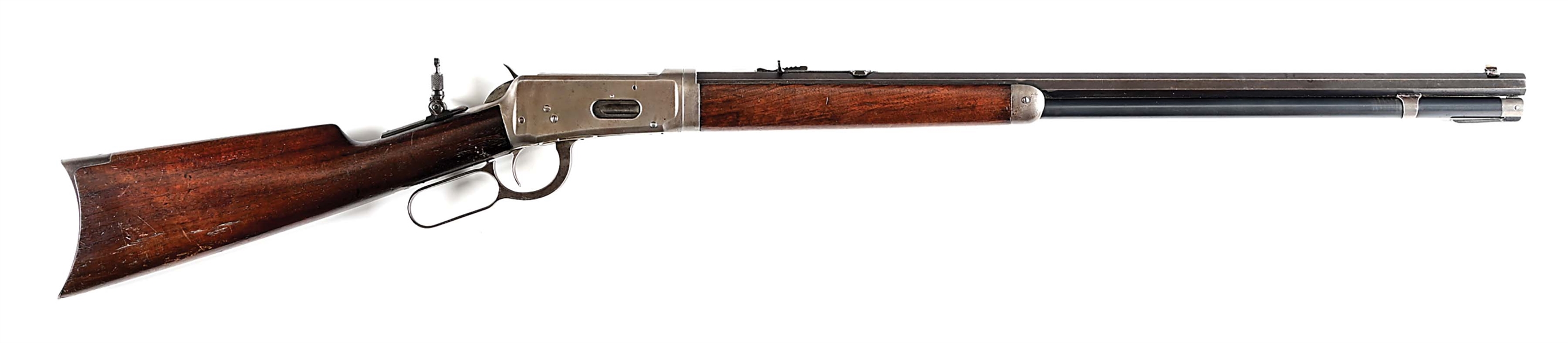 (C) TAKEDOWN WINCHESTER MODEL 1894 LEVER ACTION RIFLE IN .25-35 WCF.