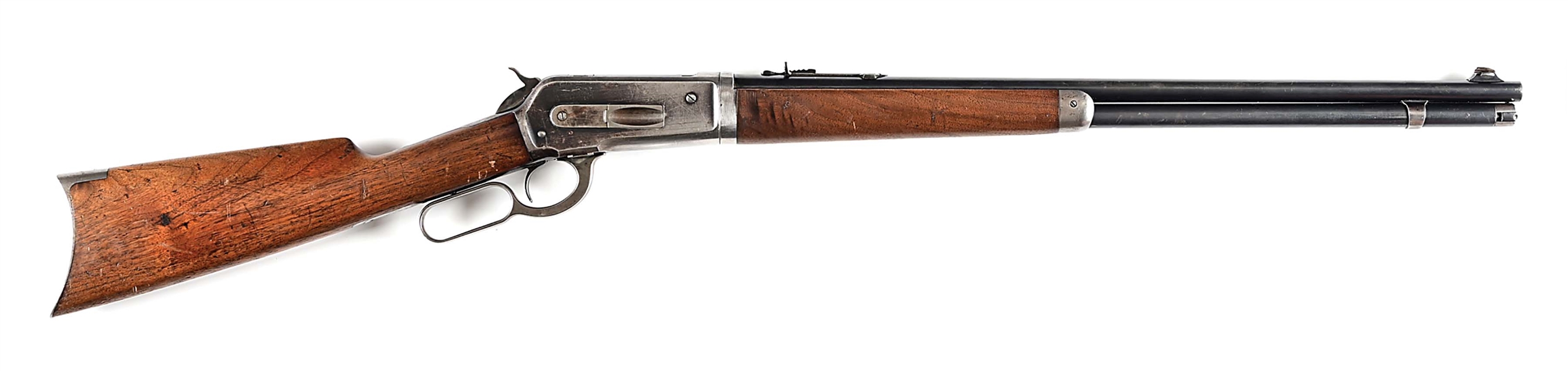 (A) LIGHTWEIGHT TAKEDOWN WINCHESTER MODEL 1886 LEVER ACTION RIFLE (1895).