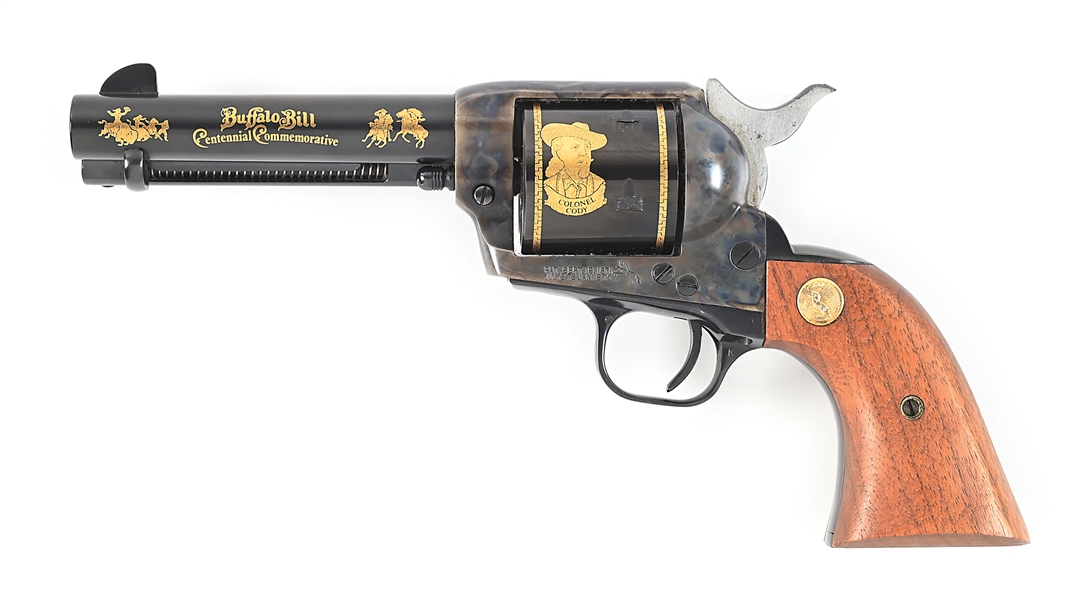 (C) CASED 1983 COMMEMORATIVE COLT SINGLE ACTION ARMY BUFFALO BILL CENTENNIAL REVOLVER. 