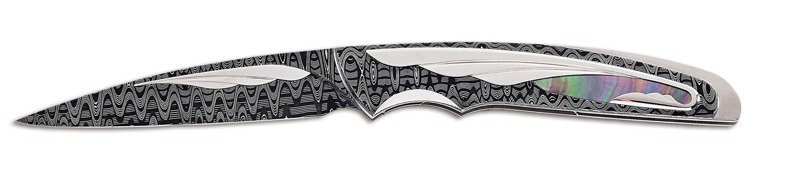 MATTHEW LERCH CUSTOM LINERLOCK KNIFE.