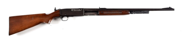 (C) REMINGTON MODEL 141 GAMEMASTER SLIDE ACTION RIFLE.