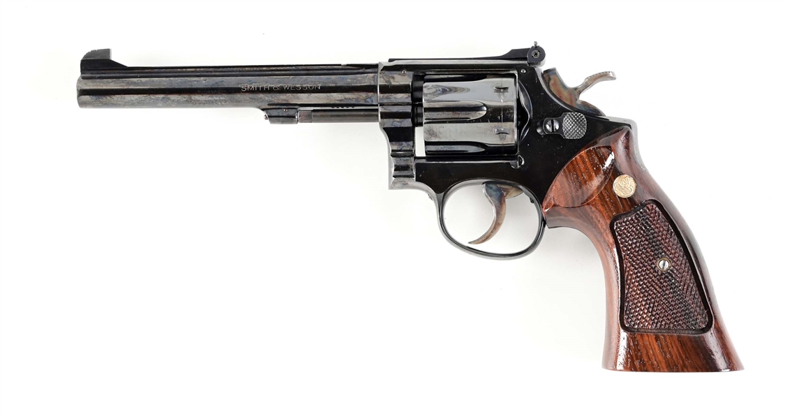 (M) SMITH & WESSON COMBAT MASTERPIECE .22 LR DOUBLE ACTION REVOLVER.