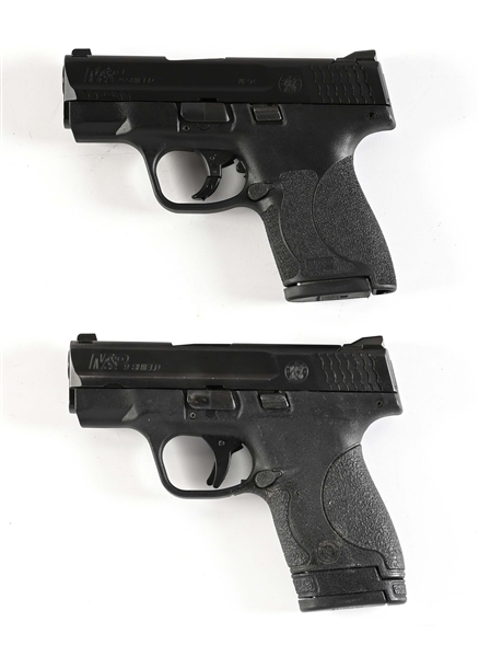 (M) LOT OF 2: SMITH & WESSON M&P9 SHIELD SEMI AUTOMATIC PISTOLS.