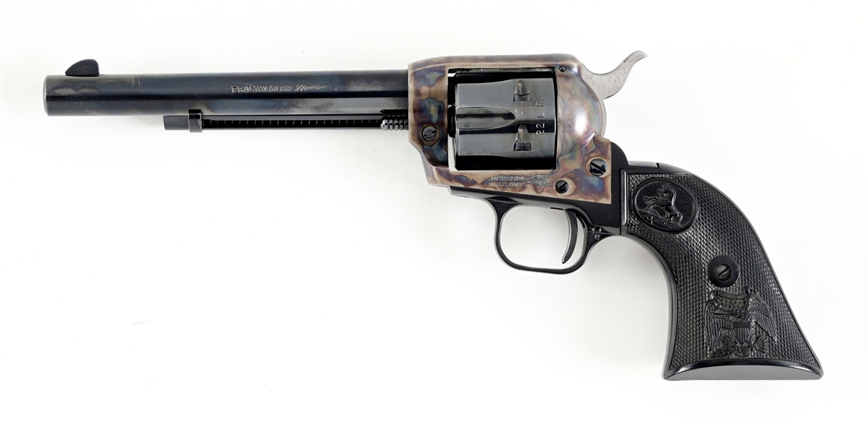 (C) COLT PEACEMAKER 22 SINGLE ACTION REVOLVER.