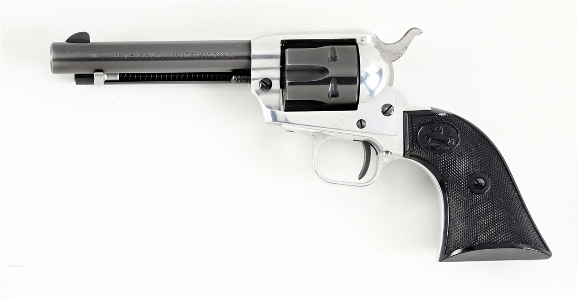 (C) SCARCE DUO-TONE COLT SINGLE ACTION FRONTIER SCOUT REVOLVER.