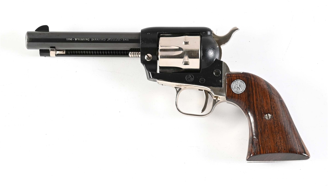 (C) COMMEMORATIVE COLT SINGLE ACTION FRONTIER SCOUT WYOMING DIAMOND JUBILEE.