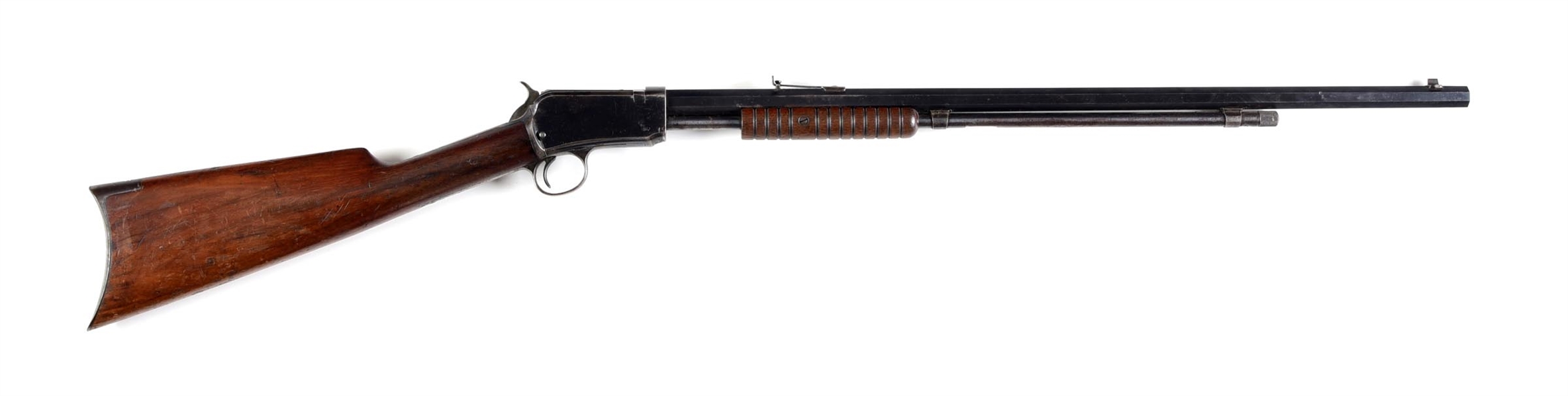 (C) WINCHESTER MODEL 90 .22 SHORT SLIDE ACTION RIFLE.