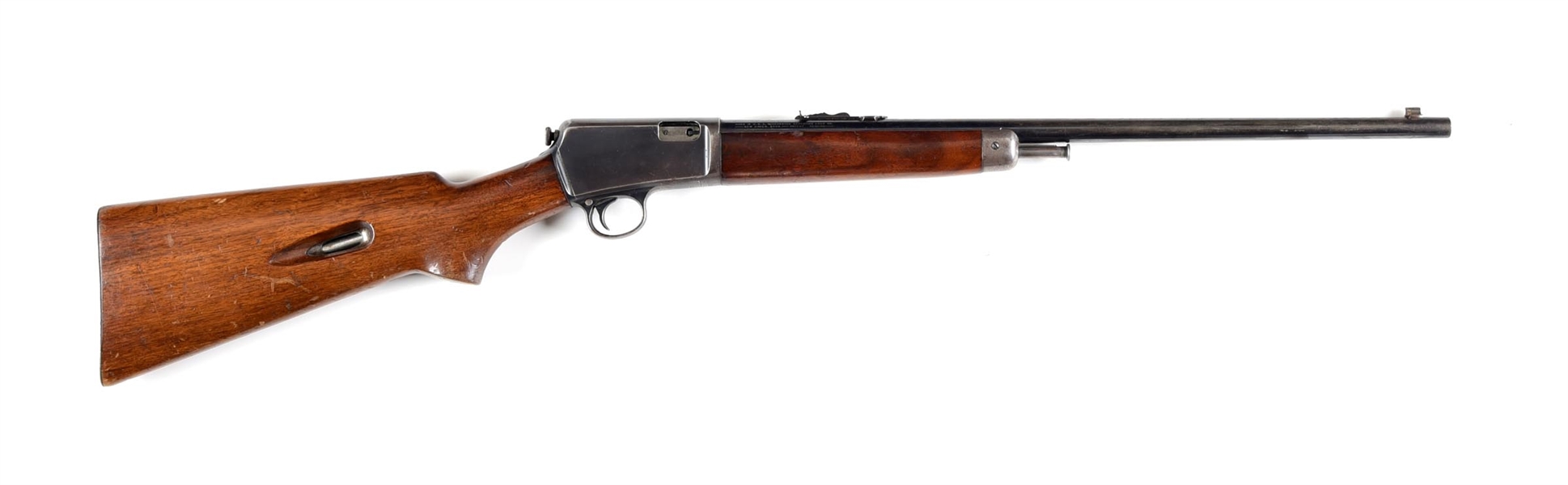 (C) EARLY WINCHESTER MODEL 63 SEMI AUTOMATIC RIFLE.