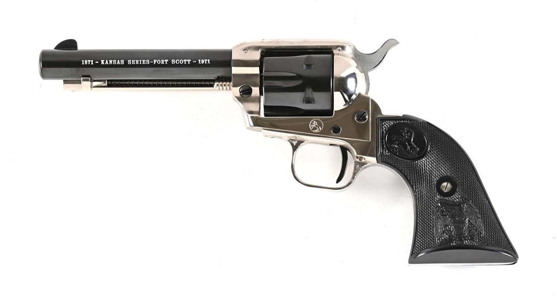 (C) COMMEMRATIVE COLT SINGLE ACTION FRONTIER SCOUT KANSAS SERIES FORT SCOTT.