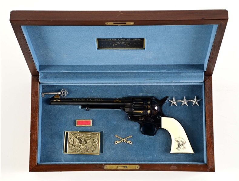 (M) COMMEMORATIVE UBERTI SINGLE ACTION ARMY THE SEVENTH CAVALRY TRIBUTE.