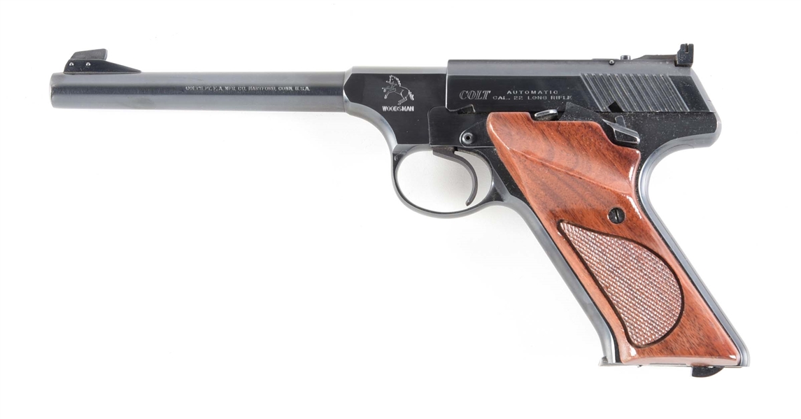 (C) COLT WOODSMAN SEMI AUTOMATIC TARGET PISTOL.