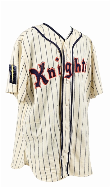 KNIGHTS #9 BASEBALL JERSEY FROM THE MOVIE "THE NATURAL" ON MANNEQUIN 