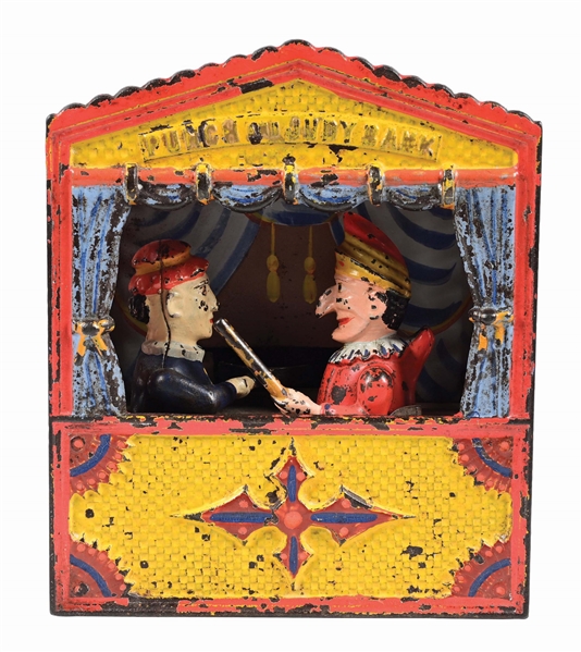 SHEPARD HARDWARE PUNCH AND JUDY CAST IRON MECHANICAL BANK