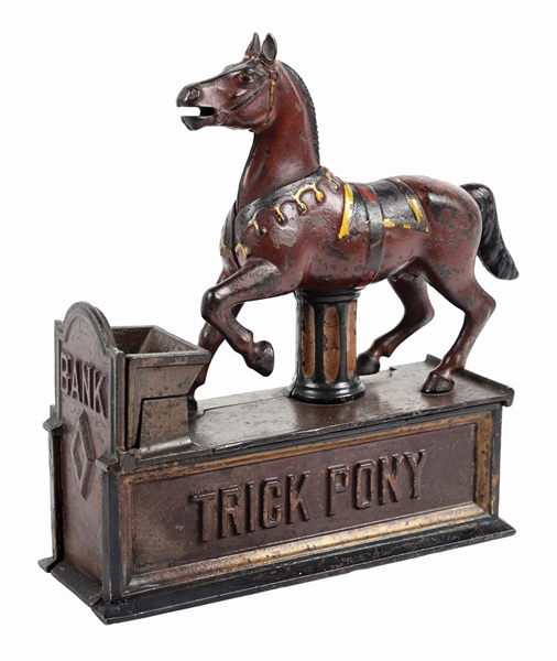 SHEPARD TRICK PONY CAST IRON MECHANICAL BANK