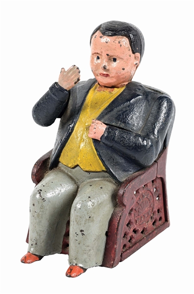 J. & E. STEVENS TAMMANY HALL CAST IRON MECHANICAL BANK