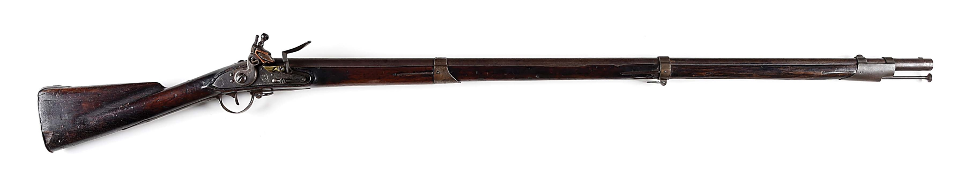 (A) RARE WHITNEY MODEL 1798 TYPE II CONTRACT FLINTLOCK MUSKET WITH FACETED BRASS PAN.