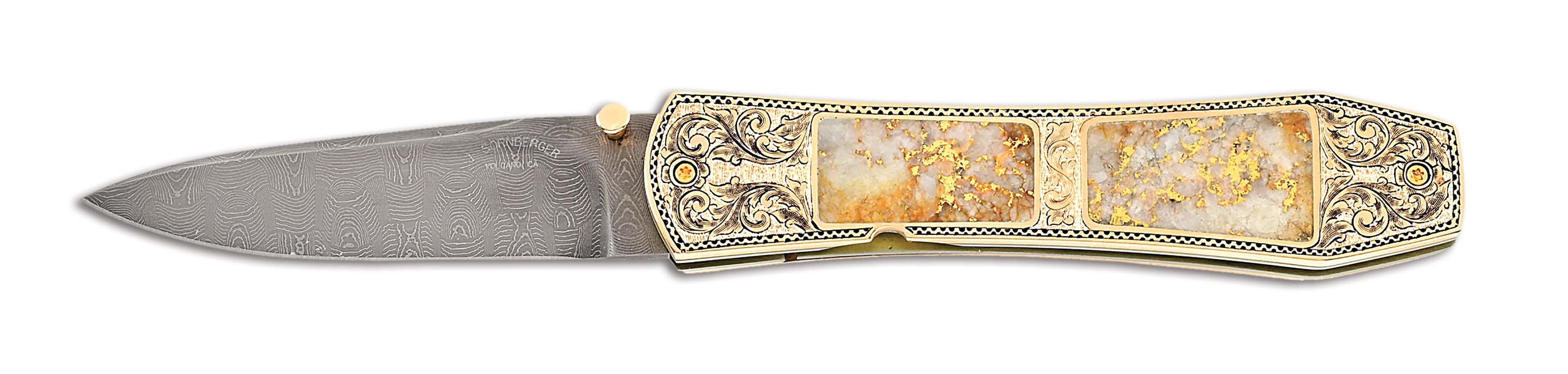 JIM SORNBERGER DAMASCUS AND CALIFORNIA GOLD QUARTZ FOLDER.