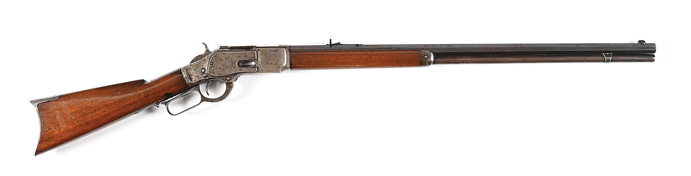 (A) EXTRA LENGTH WINCHESTER MODEL 1873 LEVER ACTION RIFLE IN .44-40 WCF.