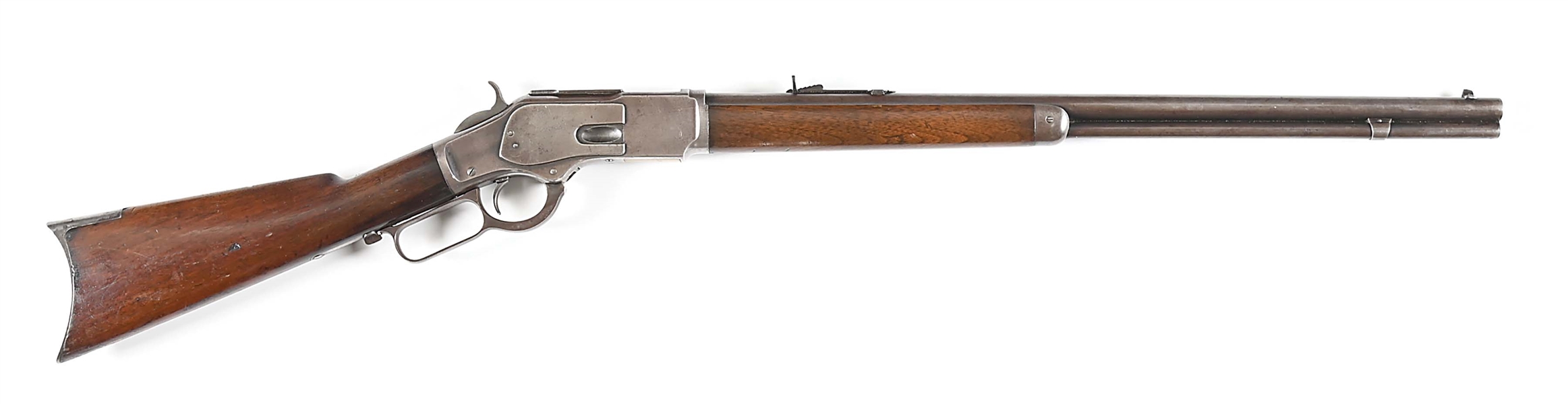 (A) WINCHESTER MODEL 1873 LEVER ACTION RIFLE.