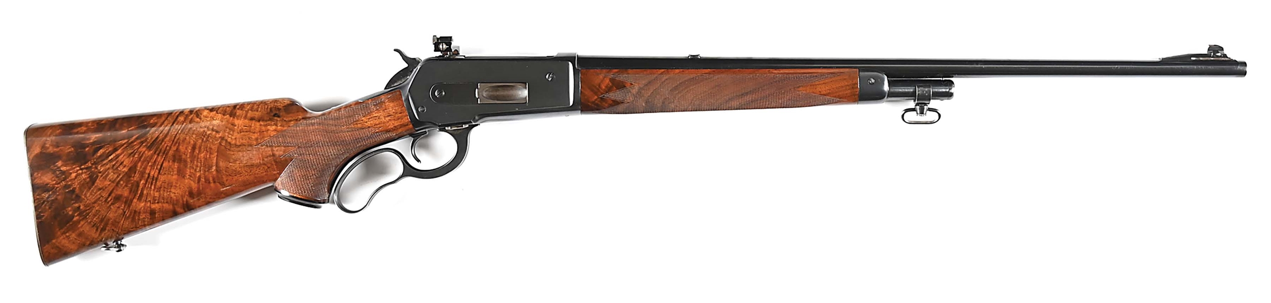 (C) UPGRADED DELUXE WINCHESTER MODEL 71 LEVER ACTION RIFLE.