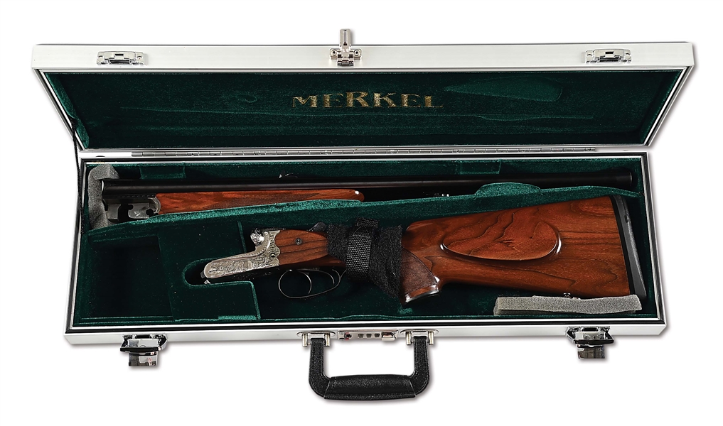 (M) GERBRUDER MERKEL SAFARI DOUBLE RIFLE IN .500 NITRO EXPRESS.