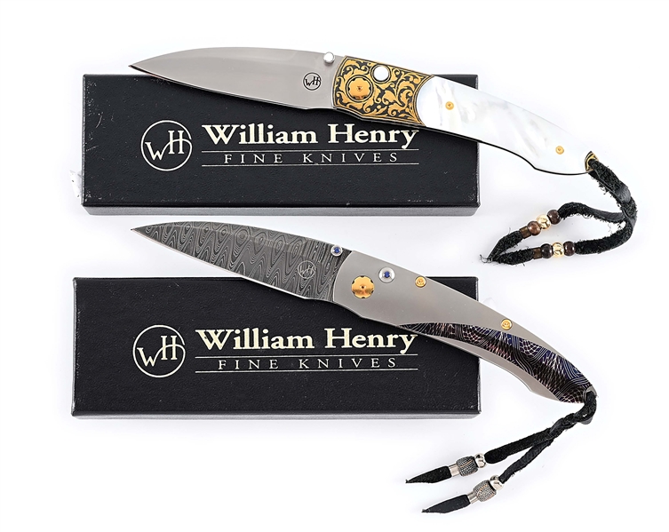 LOT OF 2: WILLIAM HENRY B7 ADMIRAL PEARL AND B7 COMET FOLDING KNIVES.