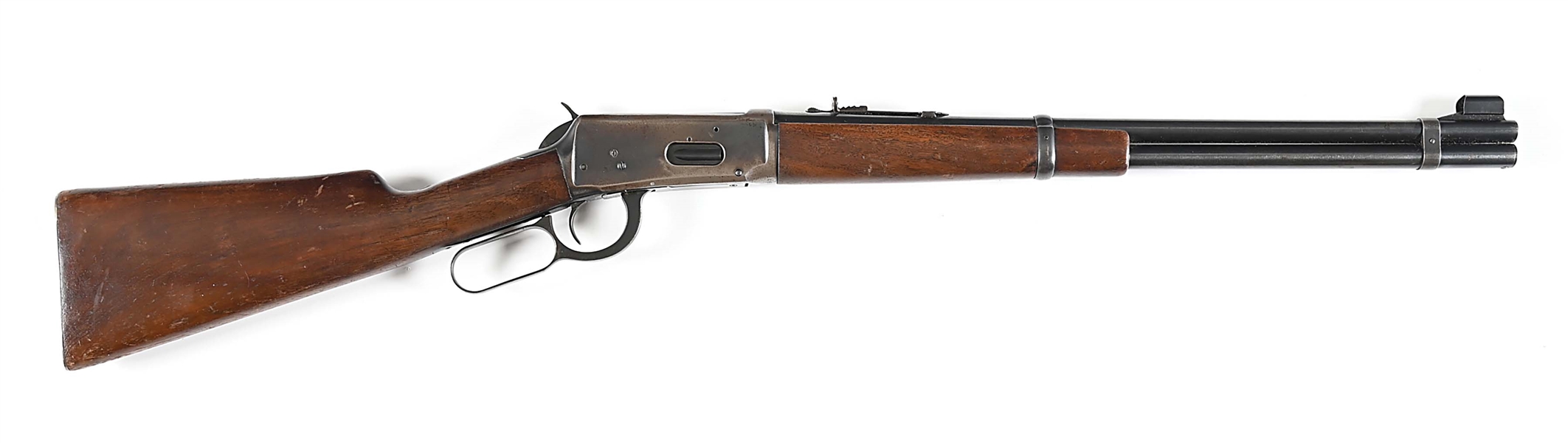 (C) FLAT BAND WINCHESTER MODEL 94 LEVER ACTION CARBINE IN .25-35 WCF.