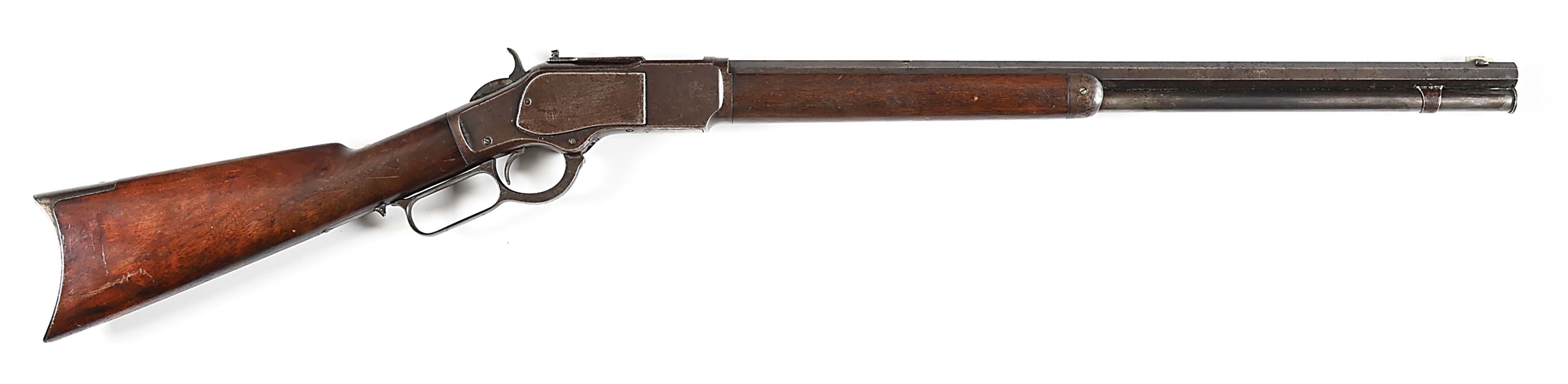 (A) WINCHESTER MODEL 1873 LEVER ACTION .22 SHORT RIFLE (1887).