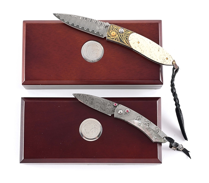 LOT OF 2: WILLIAM HENRY B05 CEYLON AND B04 PIKATTI FOLDING KNIVES.